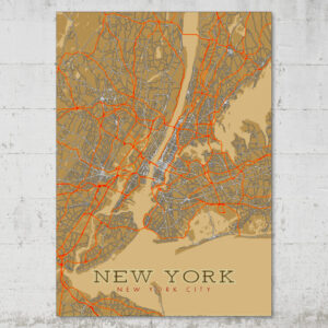 NEW YORK STREET MAP ART