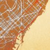Barcelona Street Map Golden Brown Ombre Grunge