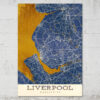 MISTERMAPDESIGN GOLDEN BROWN OMBRE GRUNGE LIVERPOOL 750PX X 750PX LIVERPOOL STREET MAP