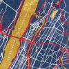 Manhattan NYC Street Map | Ombre Grunge Texture