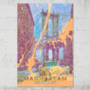 MANHATTAN STREET MAP ART