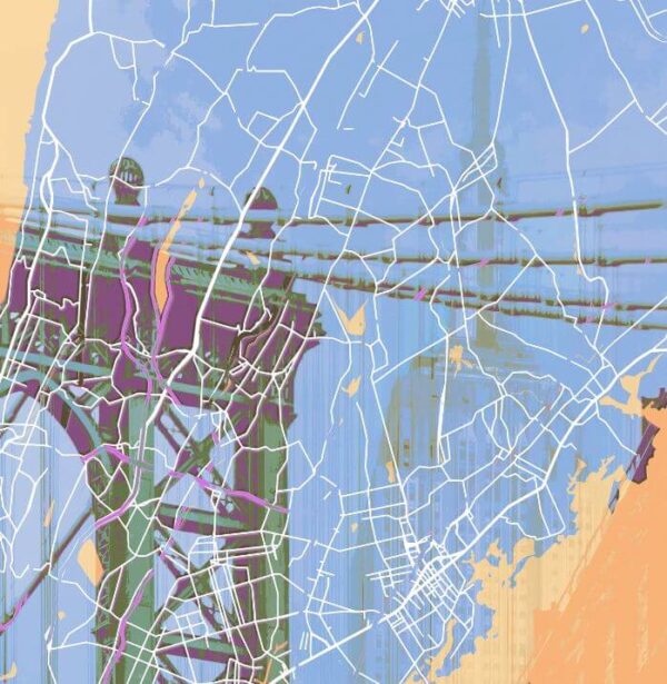 Manhattan NYC Street Map Art Poster