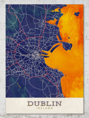 DUBLIN STREET MAP POSTER