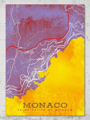 MONOCO STREET MAP POSTER