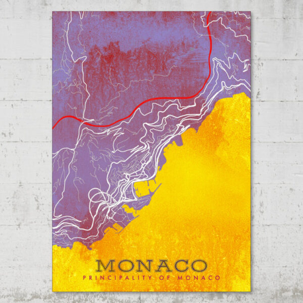 MONOCO STREET MAP POSTER