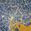 Tokyo City Street Map Japan | Ombre Grunge Texture