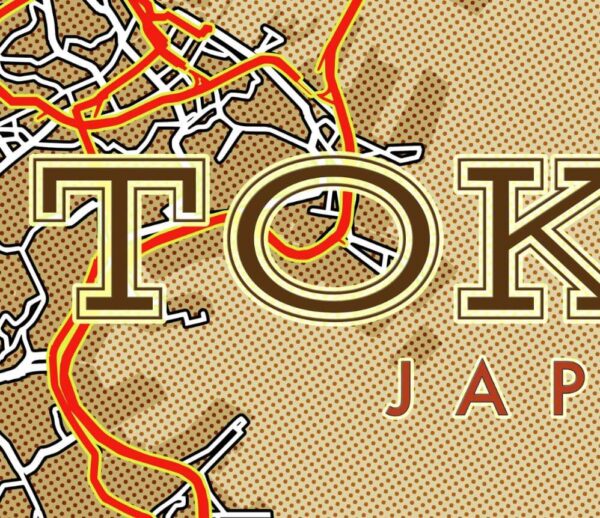 MISTERMAPDESIGN PRODUCT TOKYO FEATURED IMAGE ZOOM 01 Tokyo City Japan Street Map Art Halftone Poster